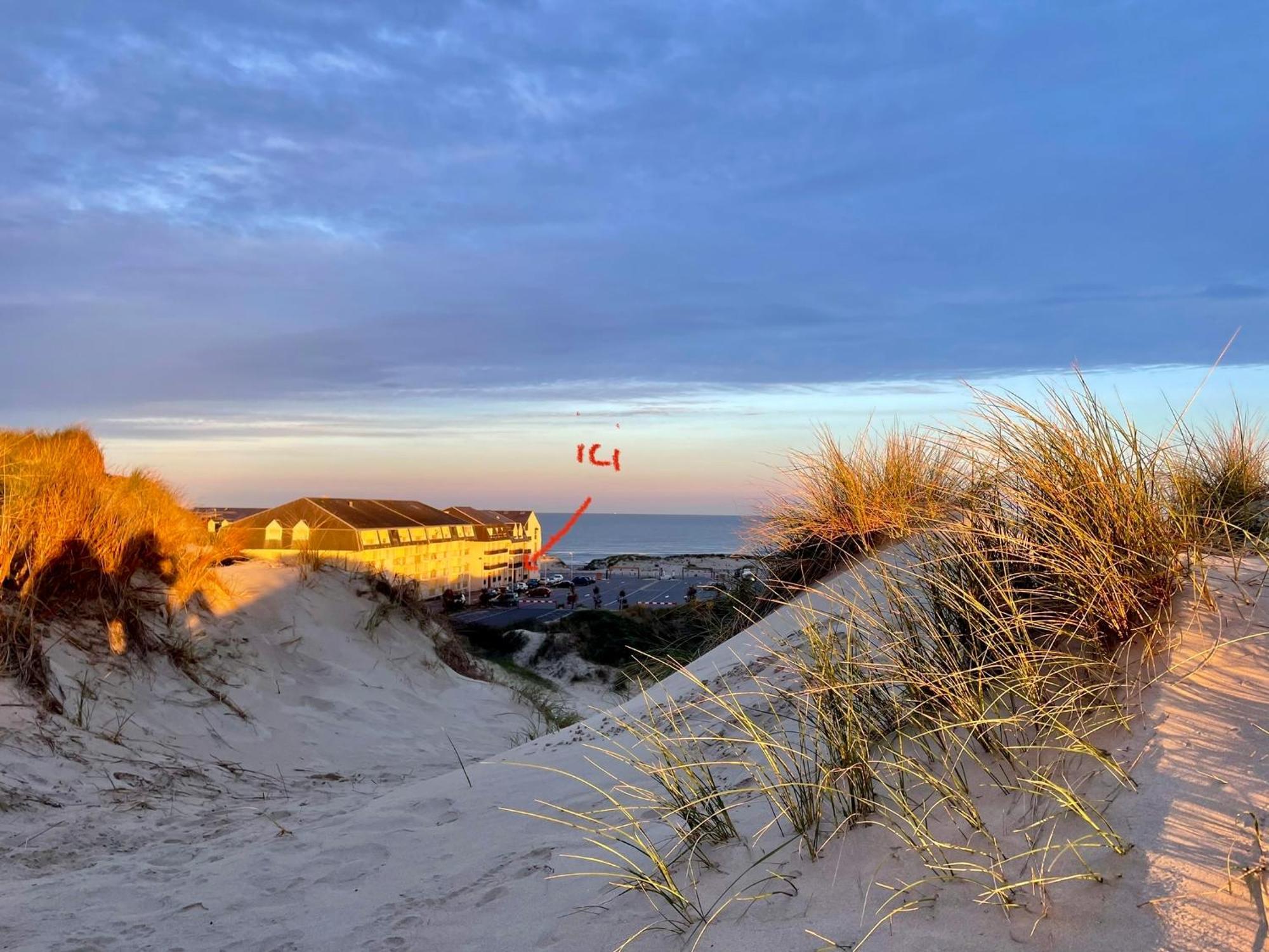Studio Entre Mer Et Dunes Avec Balcon Vue Laterale Mer 50M Plage Pour 3 Pers Wifi Menage Compris Fort-Mahon-Plage Exterior foto
